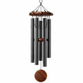 Windspiel 90 cm aus Metall und Holz in Schwarz/Braun für Innen und Außen