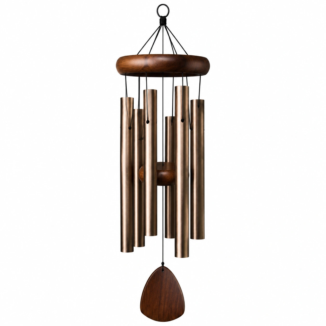 Windspiel 85 cm aus Metall und Holz in Braun Bronze für Innen und Außen