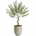 Kunstolivenbaum 180 cm mit Betontopf Grün für Innenräume